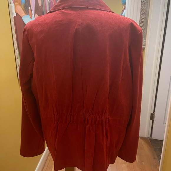 IMAN genuine leather jacket red size XL - Picture 4 of 6